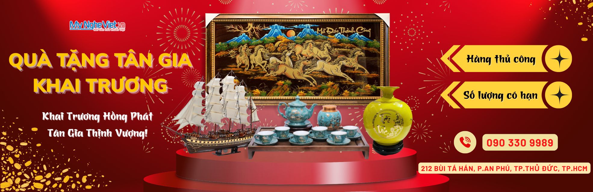 Banner Tân gia khai trương
