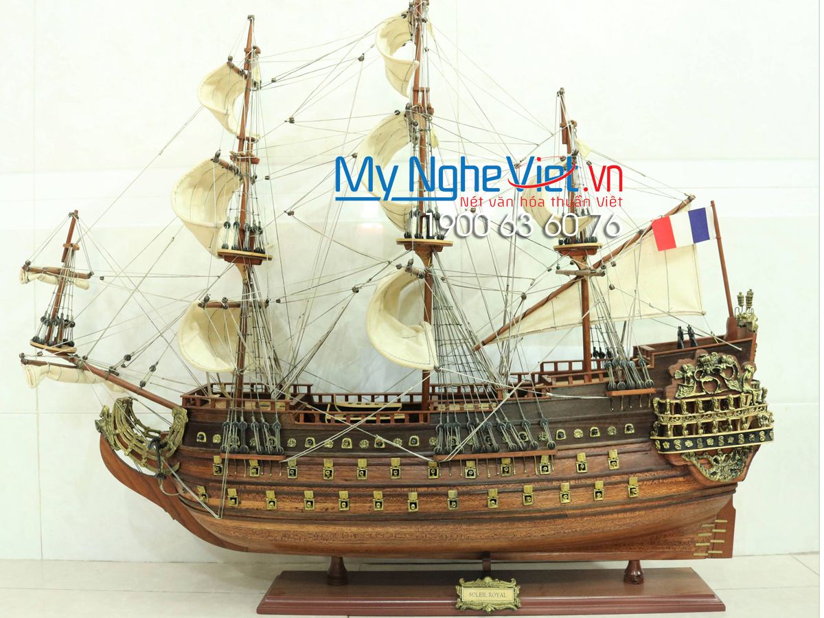 Mô hình tàu thuyền chiến cổ Le Soleil Royal (thân 80cm) MNV-TB28