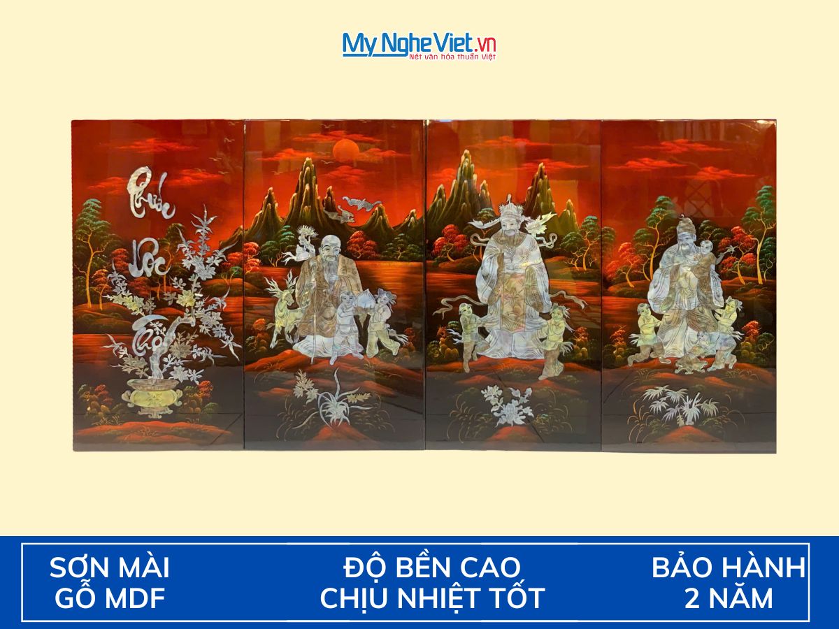 Bộ tranh sơn mài Phúc - Lộc - Thọ