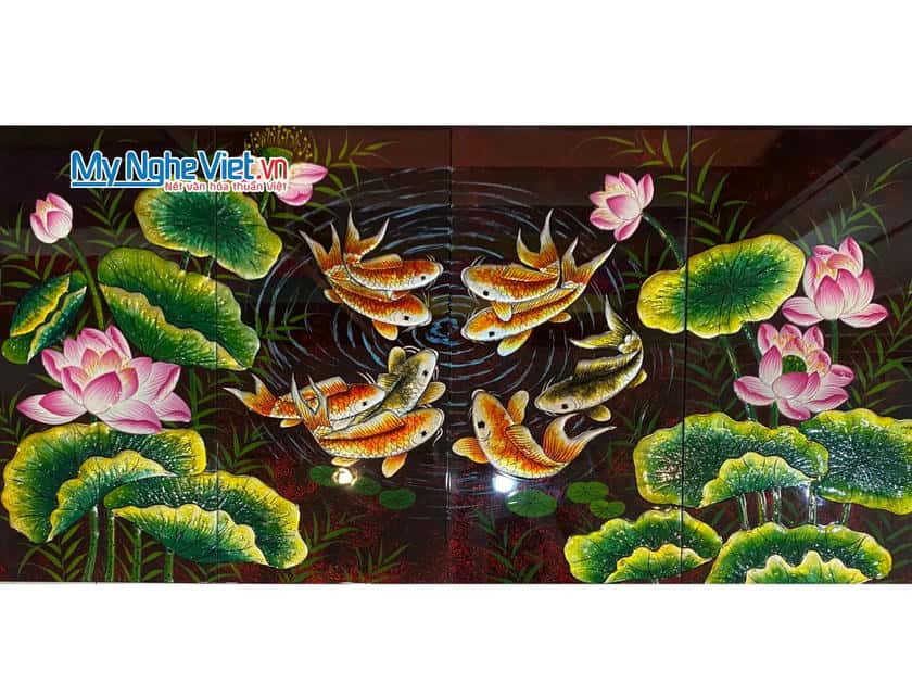  Bộ tranh Cửu Ngư (4 tấm) MNV-SMA360